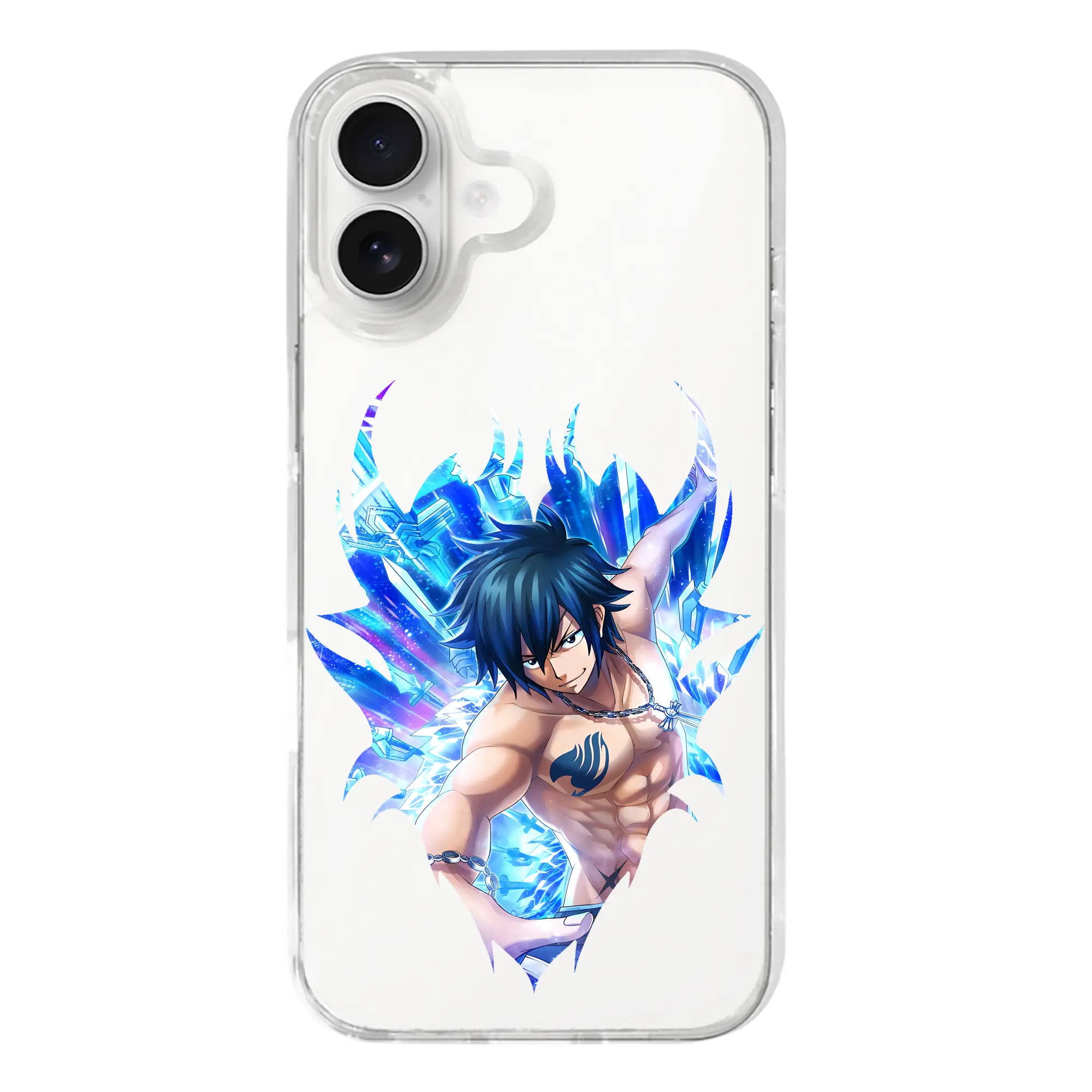 フェアリーテイル グッズ グレイ・フルバスター - iPhone 17シリーズ 透明スマホケース – 薄型・耐衝撃・精密フィット保護カバー